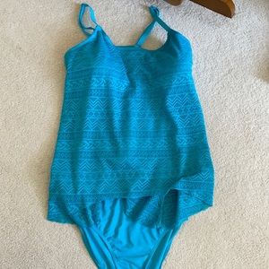 Teal tankini